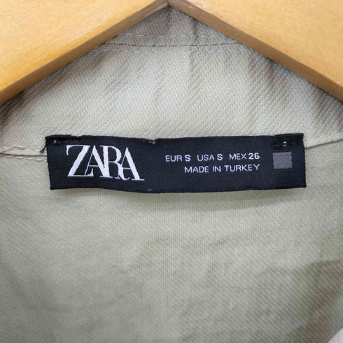 ザラ ZARA ポリ テンセル オーバーサイズシャツ レディース import:S