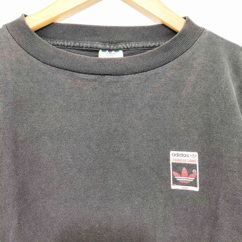 アディダス adidas 80-90S USA製 万国旗タグ 両面プリント S/S クルーネックTシャツ メンズ import:L
