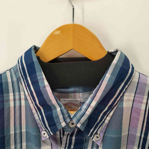 ブルックスブラザーズ BROOKS BROTHERS Est.1818 MADISON FIT L/S コットンチェックシャツ メンズ import:XXL