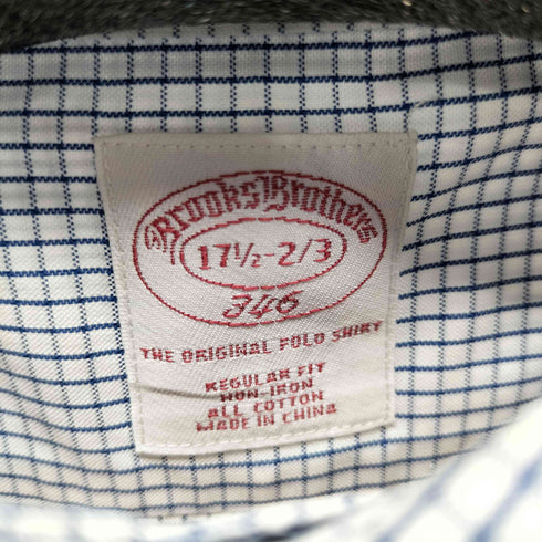 ブルックスブラザーズ BROOKS BROTHERS 346 REGULAR FIT L/S コットンチェックシャツ メンズ 17-34