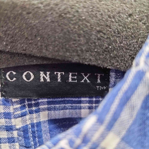 CONTEXT パッチワークチェックシャツ メンズ import:M