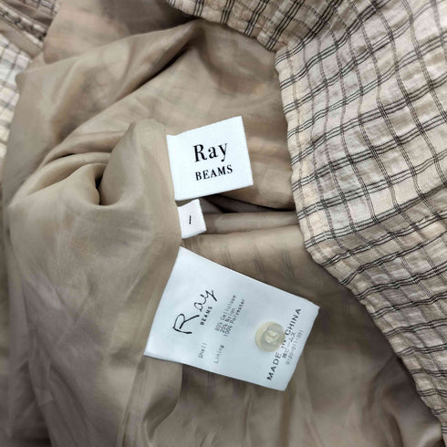 レイビームス Ray BEAMS チェック バック レースアップ ワンピース レディース