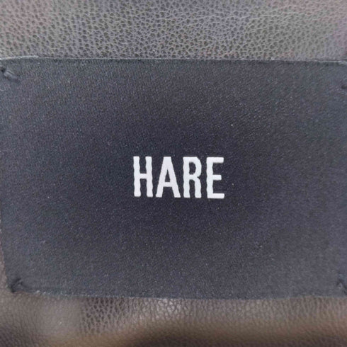 ハレ HARE ノーカラーレザージャケット メンズ FREE
