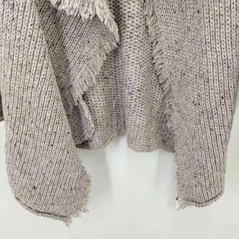 アンティカキヌ antiqua KINU フリンジニットカーディガン レディース