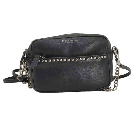 ジェイアンドエムデヴィッドソン J&M Davidson スペイン製 LIPSTICK POUCH WITH STUDS リップスティック ポーチ スタッズ レザー ミニ ショルダー バッグ レディース
