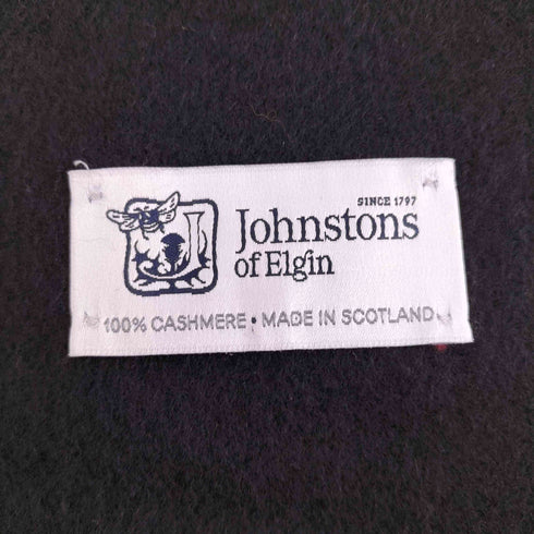 ジョンストンズオブエルガン johnstons of elgin スコットランド製 カシミヤ フリンジ マフラー レディース