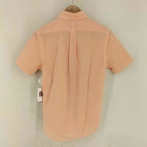 ポロラルフローレン POLO RALPH LAUREN RL UNTUCKED FIT スモールポニー刺繍 シアサッカーBD半袖ストライプシャツ メンズ import:XS