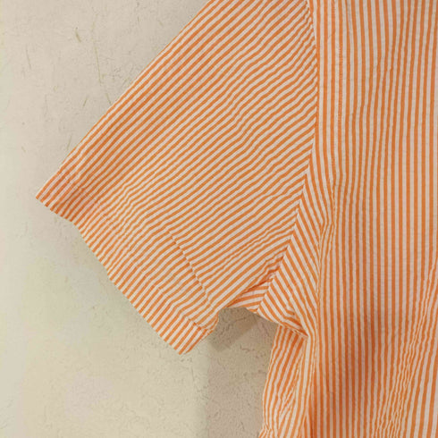 ポロラルフローレン POLO RALPH LAUREN RL UNTUCKED FIT スモールポニー刺繍 シアサッカーBD半袖ストライプシャツ メンズ import:XS