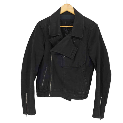 イヴサンローラン Yves Saint Laurent コットンダブルライダースジャケット メンズ