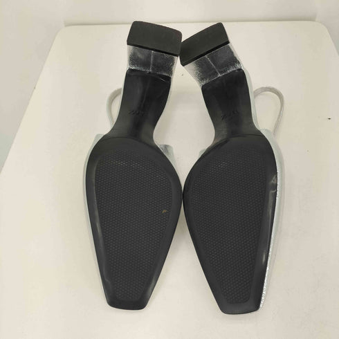 ザラ ZARA メタリックスリングバックパンプス レディース EUR:39