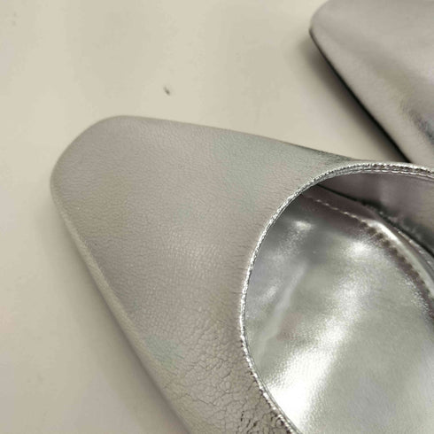 ザラ ZARA メタリックスリングバックパンプス レディース EUR:39