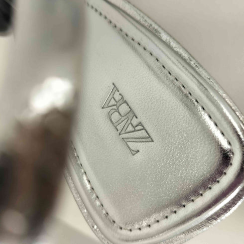 ザラ ZARA メタリックスリングバックパンプス レディース EUR:39