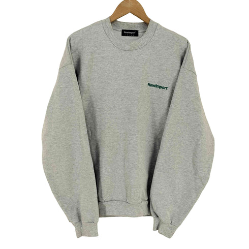 Newimport Crewneck Sweat Shirts ロゴ刺繍 霜降りスウェット メンズ
