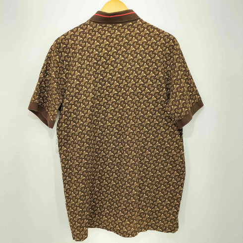 バーバリーロンドン BURBERRY LONDON 19SS Monogram Stripe Print Cotton Piqué Polo Shirt メンズ import:L