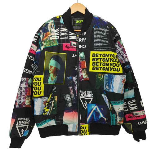 Sqnc フォトプリント 中綿 MA-1 ジャケット メンズ import:L