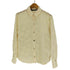 ザラ ZARA STRUCTURE FLOWER ストラクチャー フラワー ゴールドボタン シアー シャツ レディース import:XS