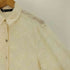 ザラ ZARA STRUCTURE FLOWER ストラクチャー フラワー ゴールドボタン シアー シャツ レディース import:XS