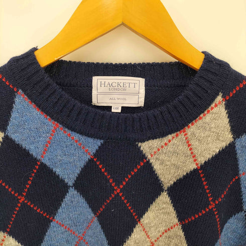 ハケットロンドン hackett london クルーネックアーガイルニット メンズ LGE