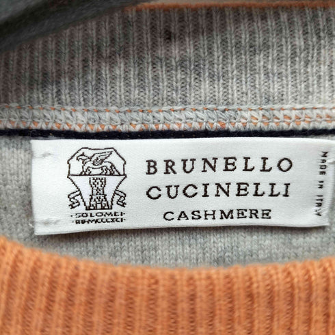 Brunello Cucinelli イタリア製 カシミヤ混 Vガゼット ラグランニット メンズ 48