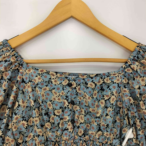 MULEAU パフスリーブ フラワー S/S トップス レディース FREE