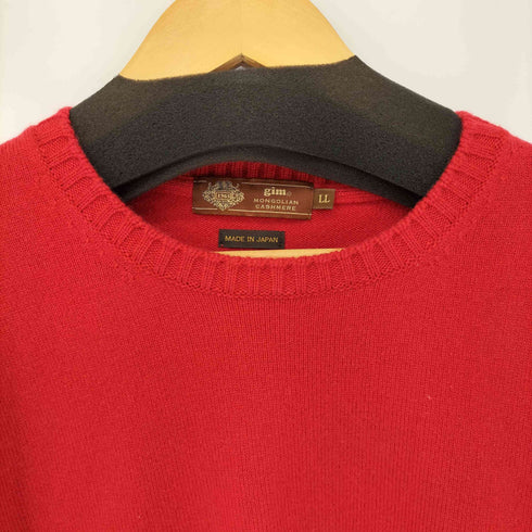 ジム gim 日本製 カシミヤ100% クルーネックプルオーバーニット メンズ JPN:XL