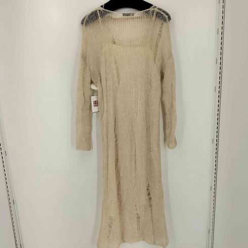 ザラ ZARA ダメージ加工 メッシュニットワンピース レディース import:S