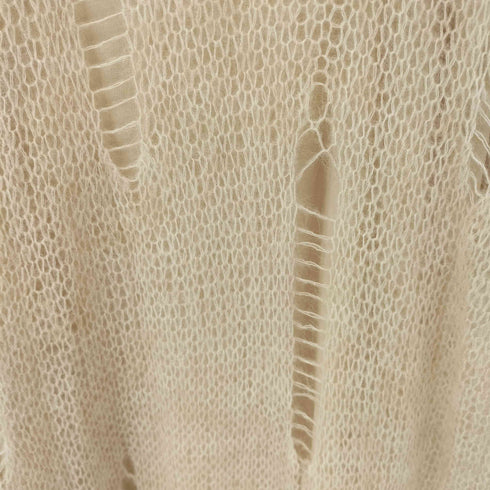 ザラ ZARA ダメージ加工 メッシュニットワンピース レディース import:S