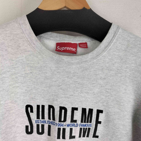 シュプリーム Supreme 18AW World Famous Crewneck ワールドフェイマスクルーネックスウェット メンズ import:M