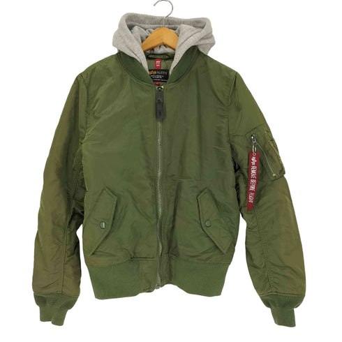 アルファインダストリーズ ALPHA INDUSTRIES MA-1 NATUS Flight Jacket フライト ジャケット フード付き メンズ import:S