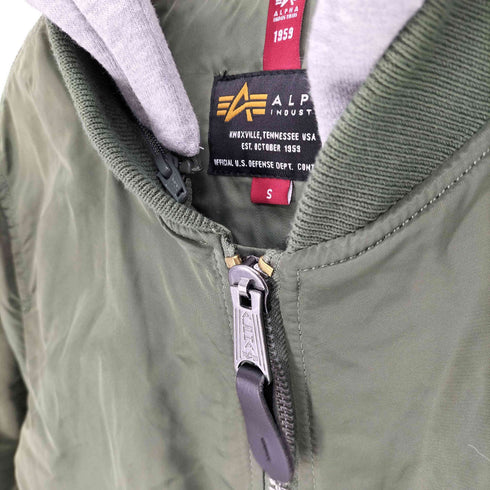 アルファインダストリーズ ALPHA INDUSTRIES MA-1 NATUS Flight Jacket フライト ジャケット フード付き メンズ import:S