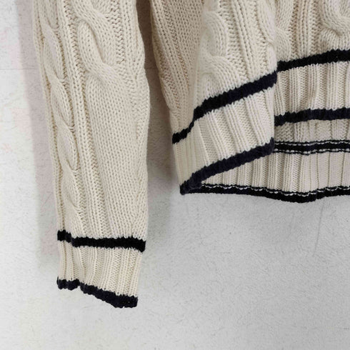 マックスマーラ MAX MARA 白タグ ケーブルVネックニット レディース