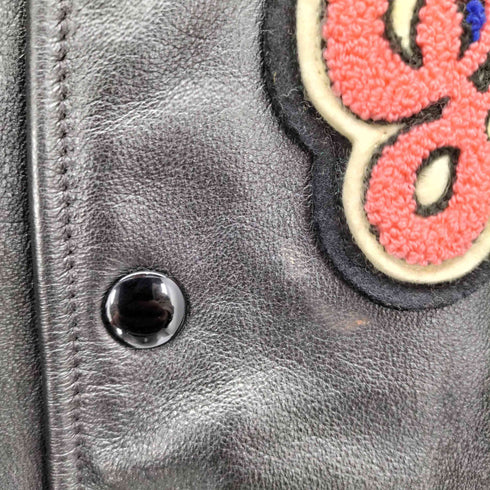 バトウィン BUTWIN 80S USA製 gang Rocker ワッペン 裏地キルティング 本革 レザー スタジャン スタジアム ジャンパー メンズ US:42