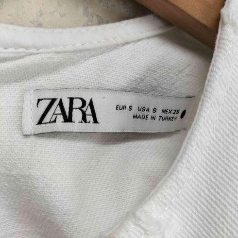 ザラ ZARA デニム地 フリンジ アシンメトリー ワンピース レディース JPN:S