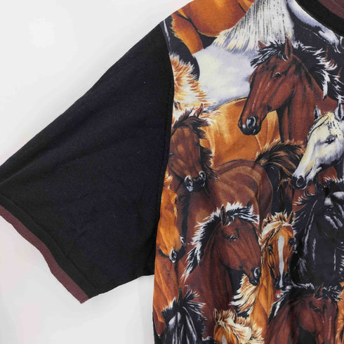 アルチザン ARTISAN シルク100% ホースデザイン S/S ニット レディース 9