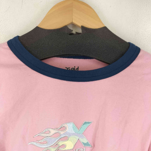 エックスガール X-girl BURNING X LOGO S/S RINGER BABY TEE レディース JPN:S