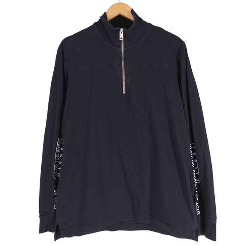ディーゼル DIESEL スリーブプリント ハーフジップカットソー メンズ L