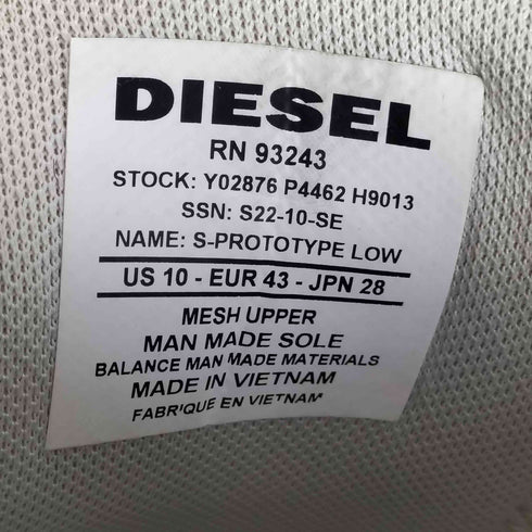 ディーゼル DIESEL 22ss S-PROTOTYPE LOW メンズ JPN:28