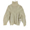 ザラ ZARA Ecru Chunky Cable Knit High Neck Oversized Sweater レディース JPN:M