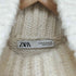 ザラ ZARA Ecru Chunky Cable Knit High Neck Oversized Sweater レディース JPN:M