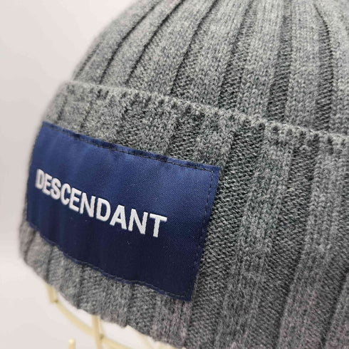 ディセンダント DESCENDANT ロゴ パッチ コットン ポリ ビーニー ニット帽 メンズ FREE