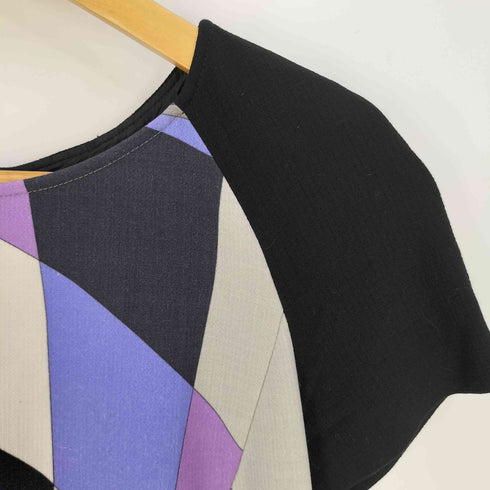 エミリオプッチ EMILIO PUCCI イタリア製 総柄 バックジップ ドレス ワンピース レディース 38