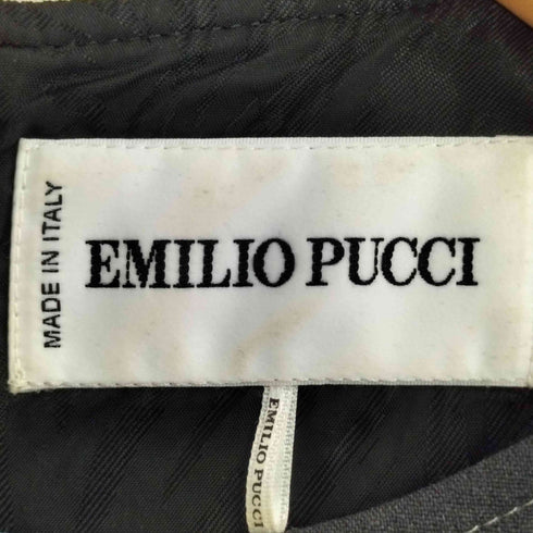 エミリオプッチ EMILIO PUCCI イタリア製 総柄 バックジップ ドレス ワンピース レディース 38