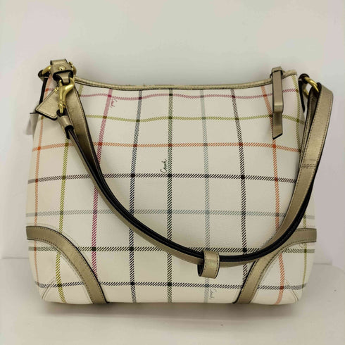 コーチ COACH ロゴプレート チェック ショルダー バッグ レディース