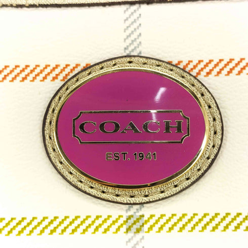 コーチ COACH ロゴプレート チェック ショルダー バッグ レディース