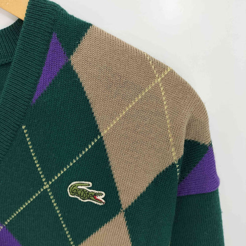 シュミーズラコステ CHEMISE LACOSTE アーガイル柄 Vネック ウールニット メンズ JPN:3