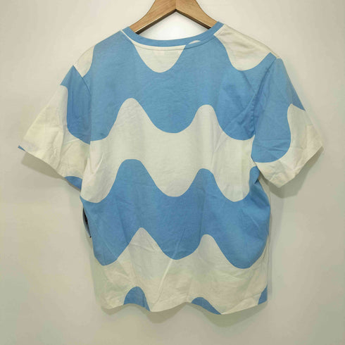 マリメッコ marimekko マルチカラー デザインボーダー ショートスリーブクルーネックTシャツ レディース JPN:M