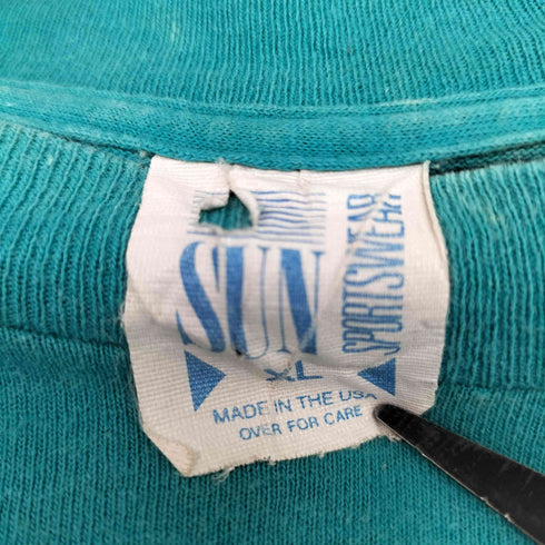 90s USA製 SUN SPORTS WEAR シングルステッチ 両面プリント クルーネックTシャツ メンズ JPN:XL