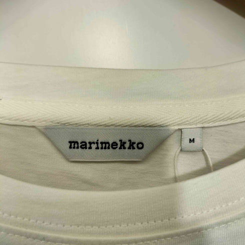 マリメッコ marimekko マルチカラー デザインボーダー ショートスリーブクルーネックTシャツ レディース JPN:M