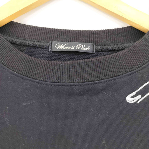 WHERE IS PUNK 刺繍 ワッペン L/S スウェット メンズ FREE