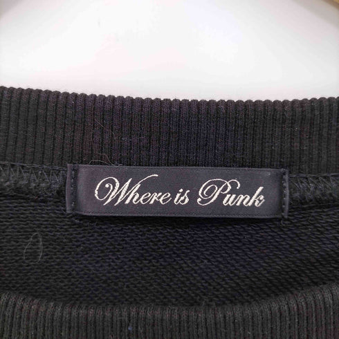 WHERE IS PUNK 刺繍 ワッペン L/S スウェット メンズ FREE